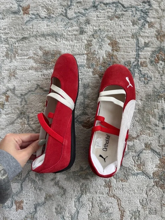 PUMA Speedcat Lovelace Ballet Shoes in Red 7 - Picture 6 of 11